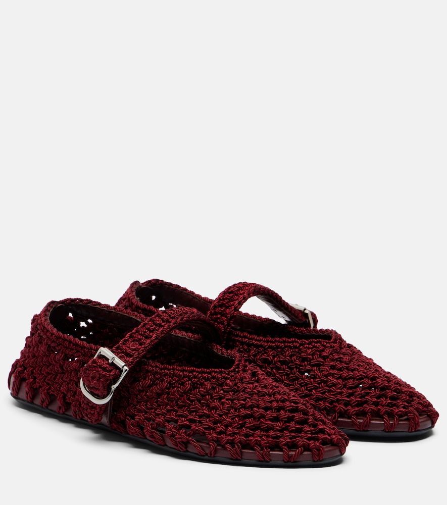Alaia Alaïa Satin cord Mary Jane flats