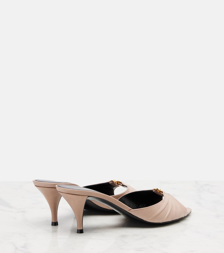  Saint Laurent Saint Laurent Babylone 60 Leather Mules 
