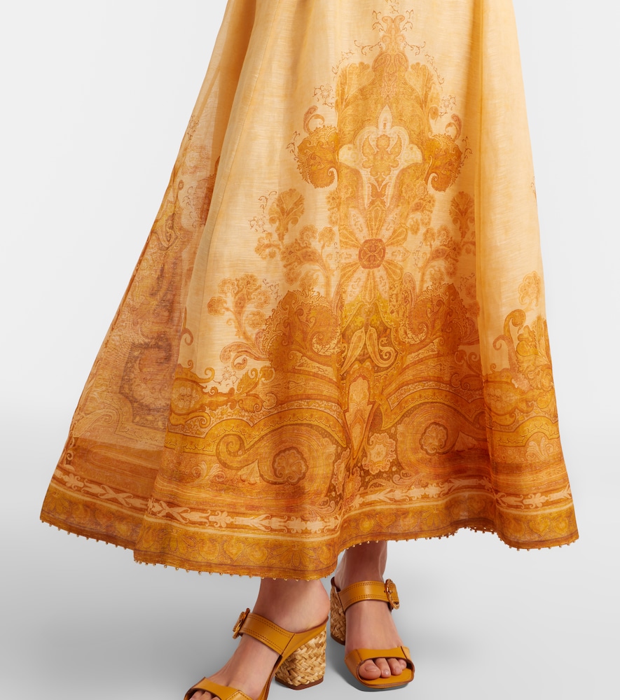  Zimmermann Zimmermann Como Paisley Linen And Silk Maxi Skirt 