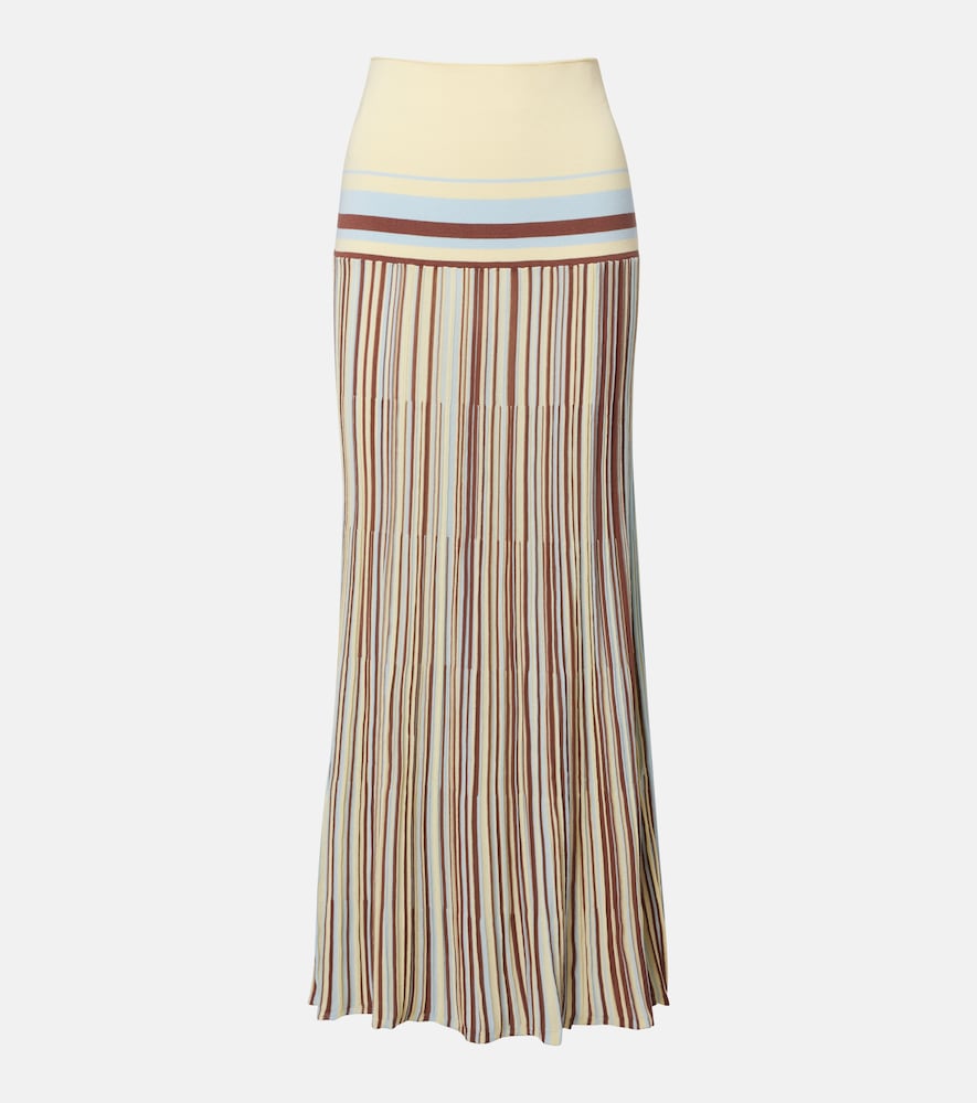 Citara Striped Cotton-Blend Maxi