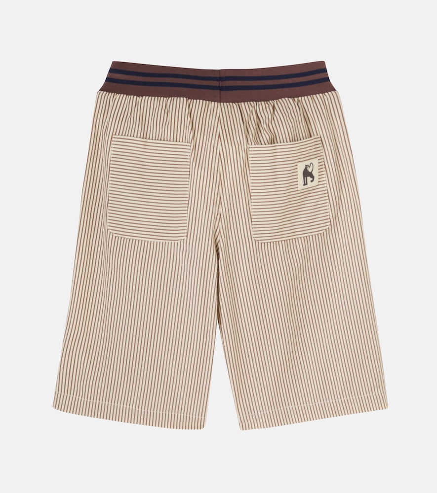  Mini Rodini Mini Rodini Striped Cotton Poplin Bermuda Shorts 