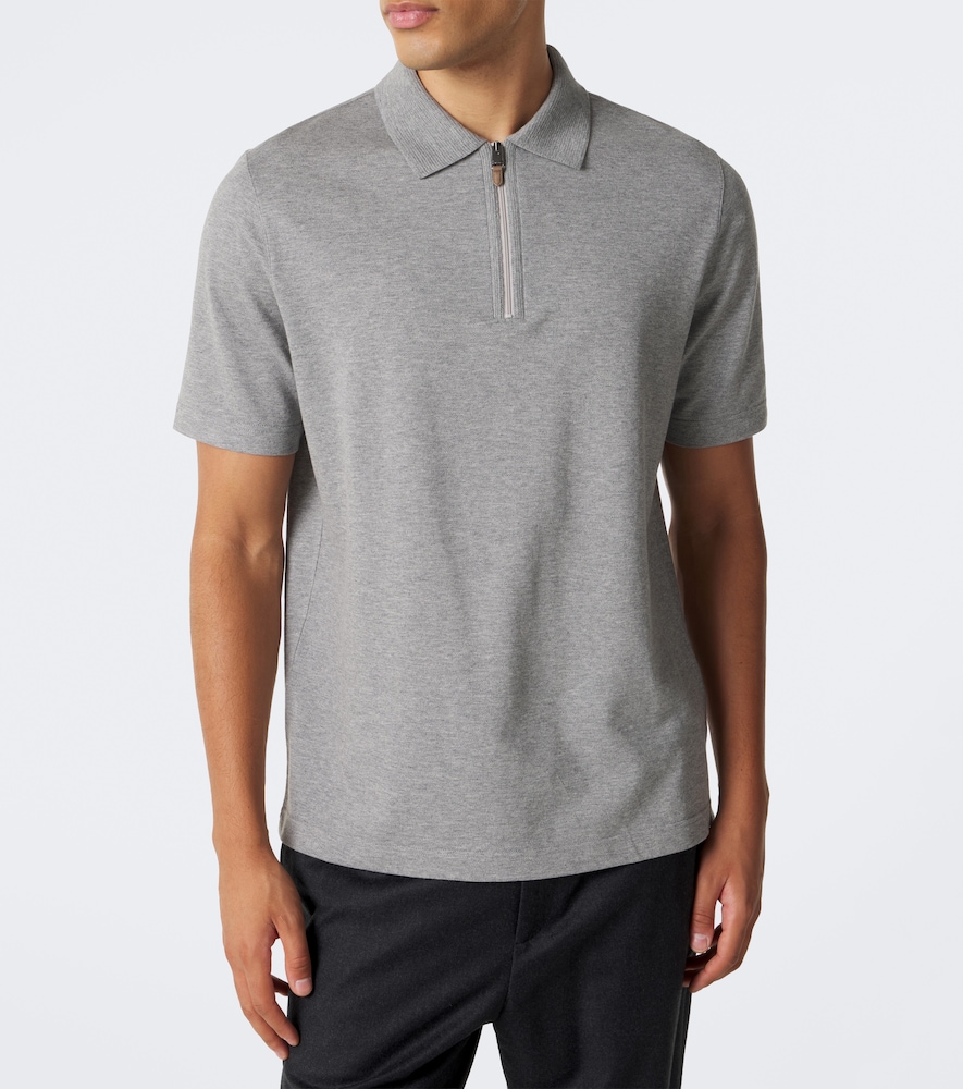 Cotton And Cashmere Polo Sweater