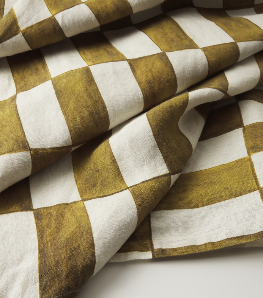 Once Milano Once Milano Checked Linen Tablecloth 