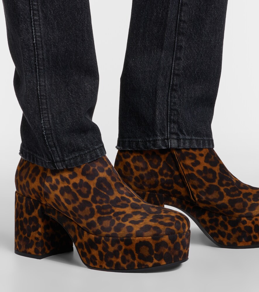 Gianvito Rossi Sally leopard-print suede ankle boots