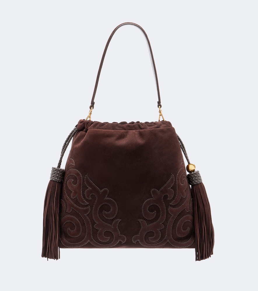 Tasche Kalispera Medium aus Veloursleder