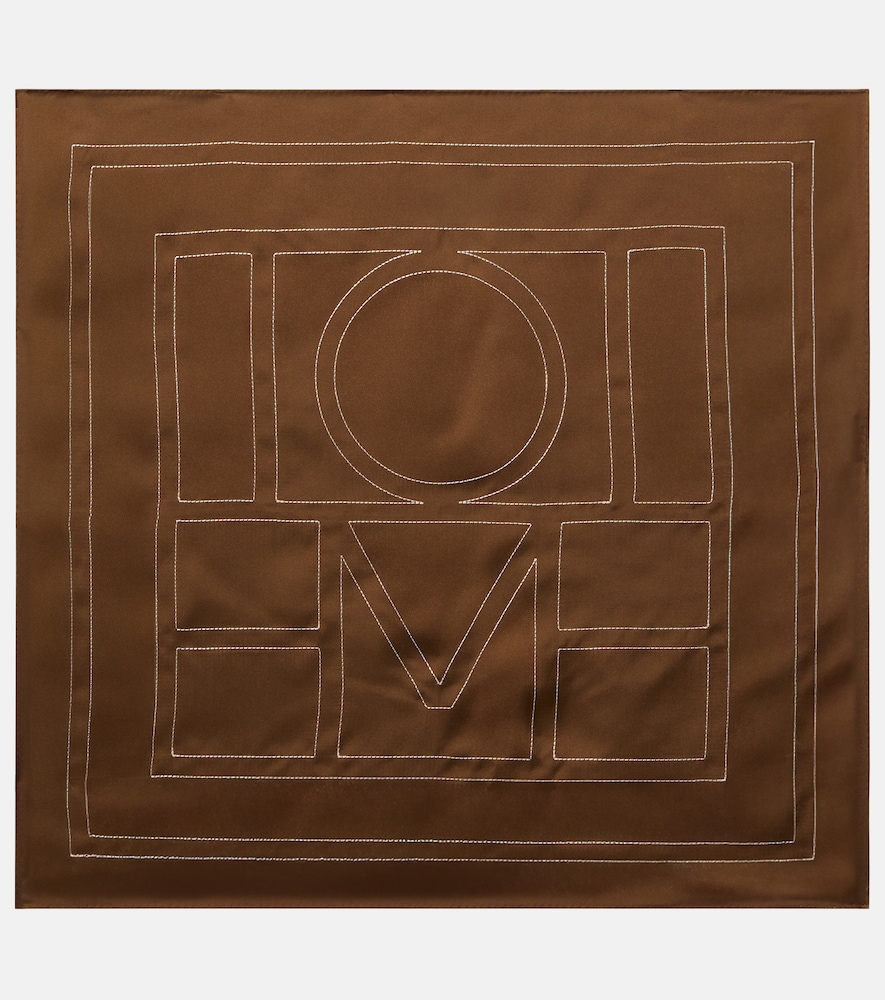Tuch aus Seide mit Monogramm