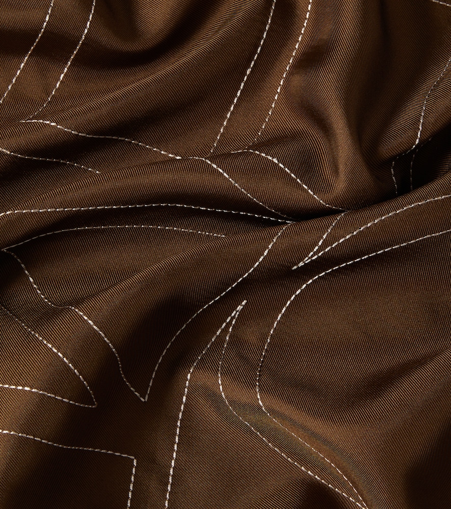  Toteme Toteme Embroidered Monogram Silk Scarf 