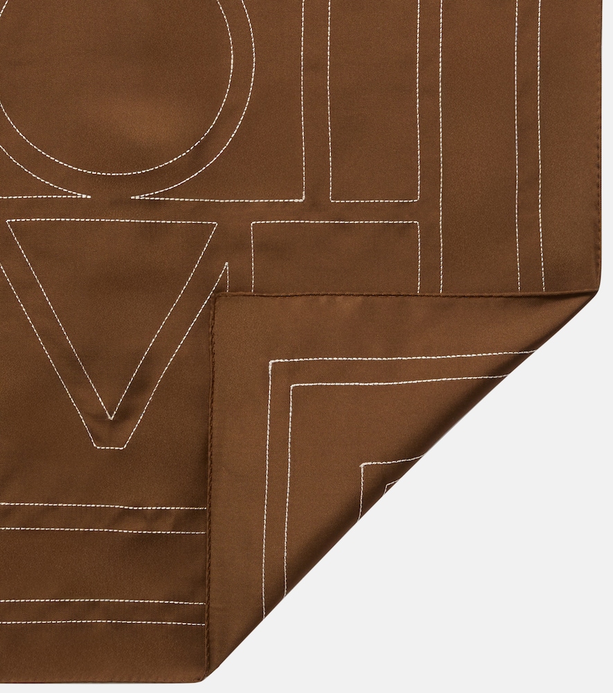  Toteme Toteme Embroidered Monogram Silk Scarf 