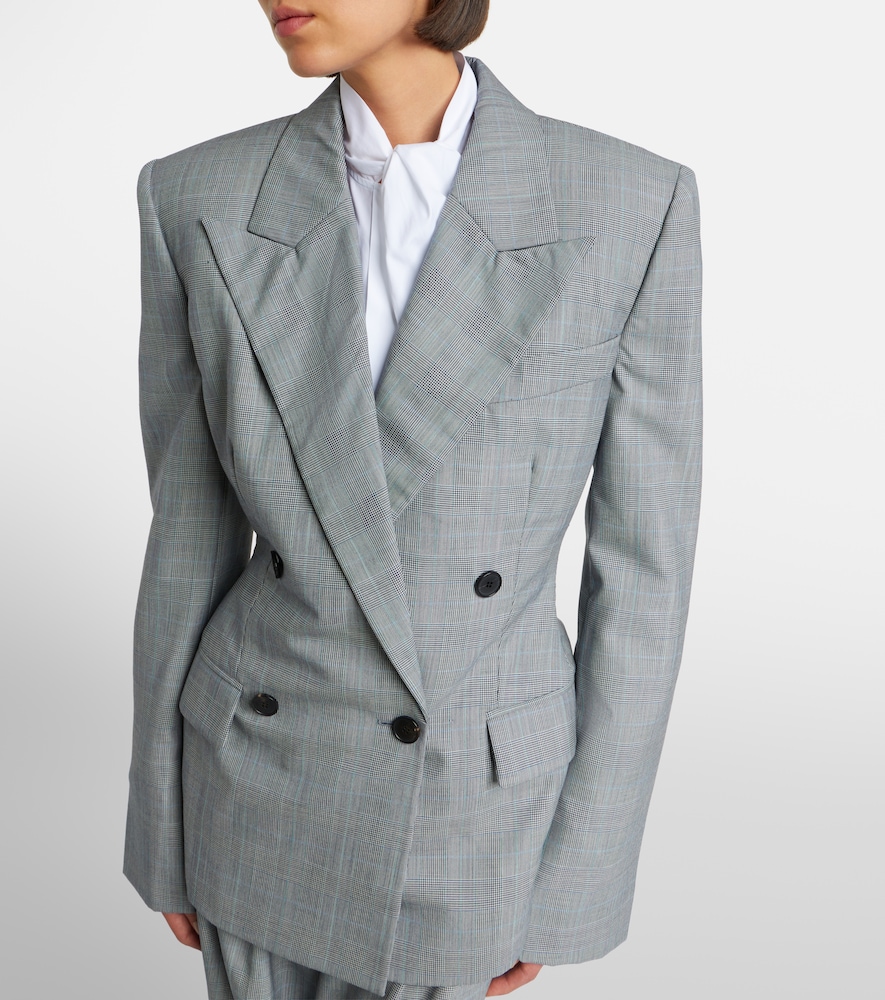 Givenchy Checked Wool Jacket In Gray