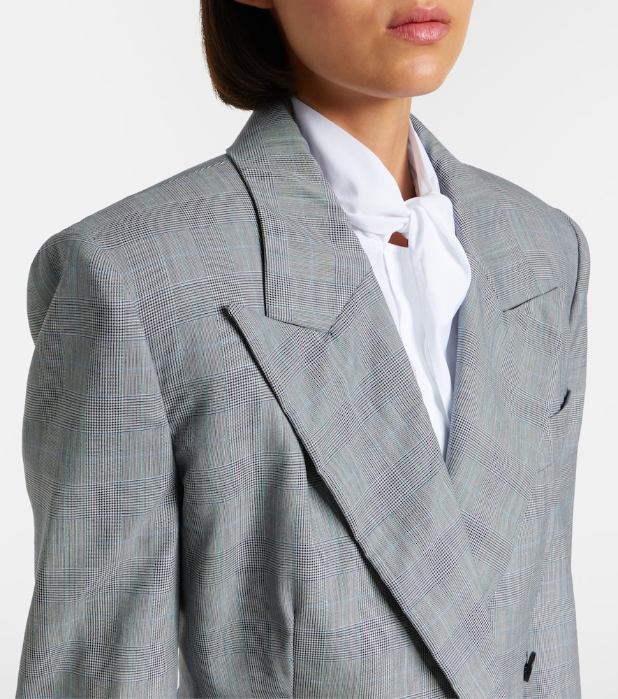 Givenchy Checked Wool Jacket In Gray