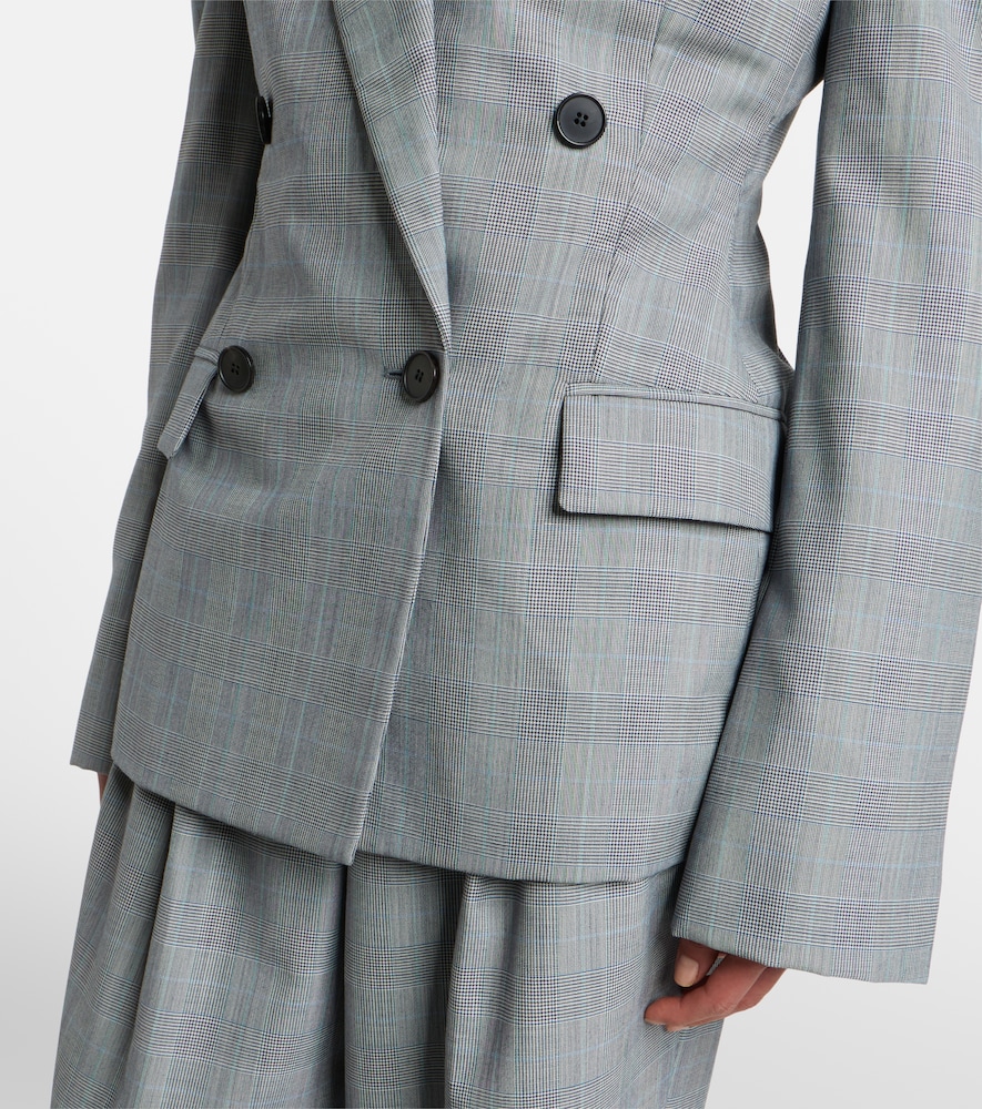 Givenchy Checked Wool Jacket In Gray