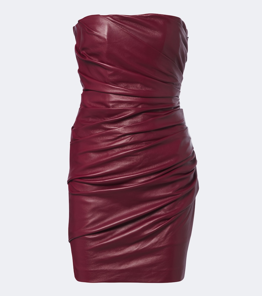 Bustier-Kleid aus Leder