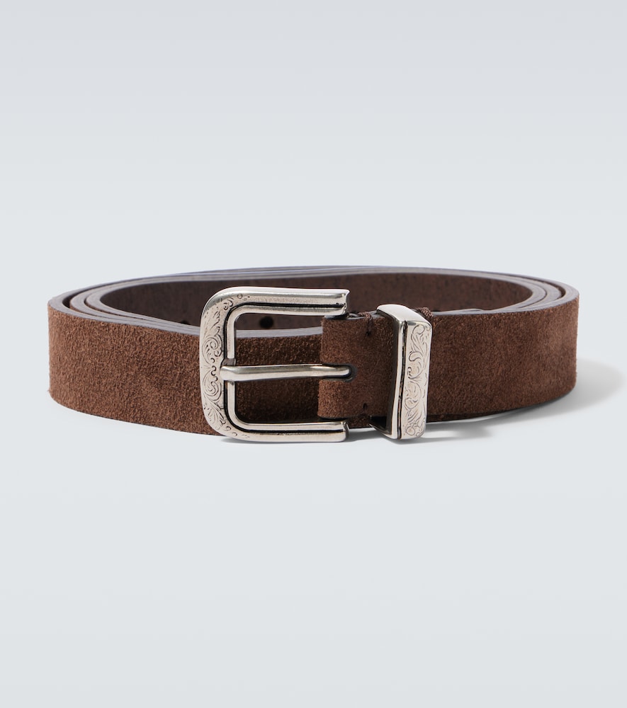 Brunello Cucinelli Men's Brown Suede Belt Inch Size 42 - Mytheresa