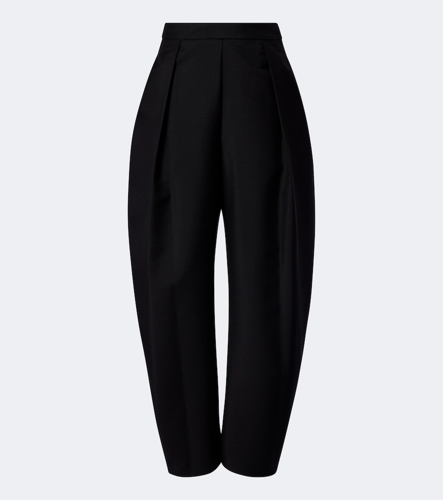 Róhe Pantaloni barrel in lana e mohair