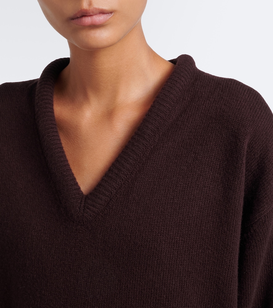 Acne Studios Layered Wool Sweater In Brown