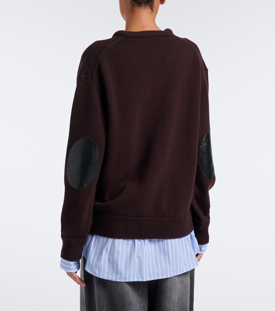 Acne Studios Layered Wool Sweater In Brown