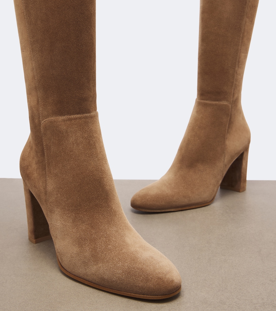 Suede Knee-High Boots
