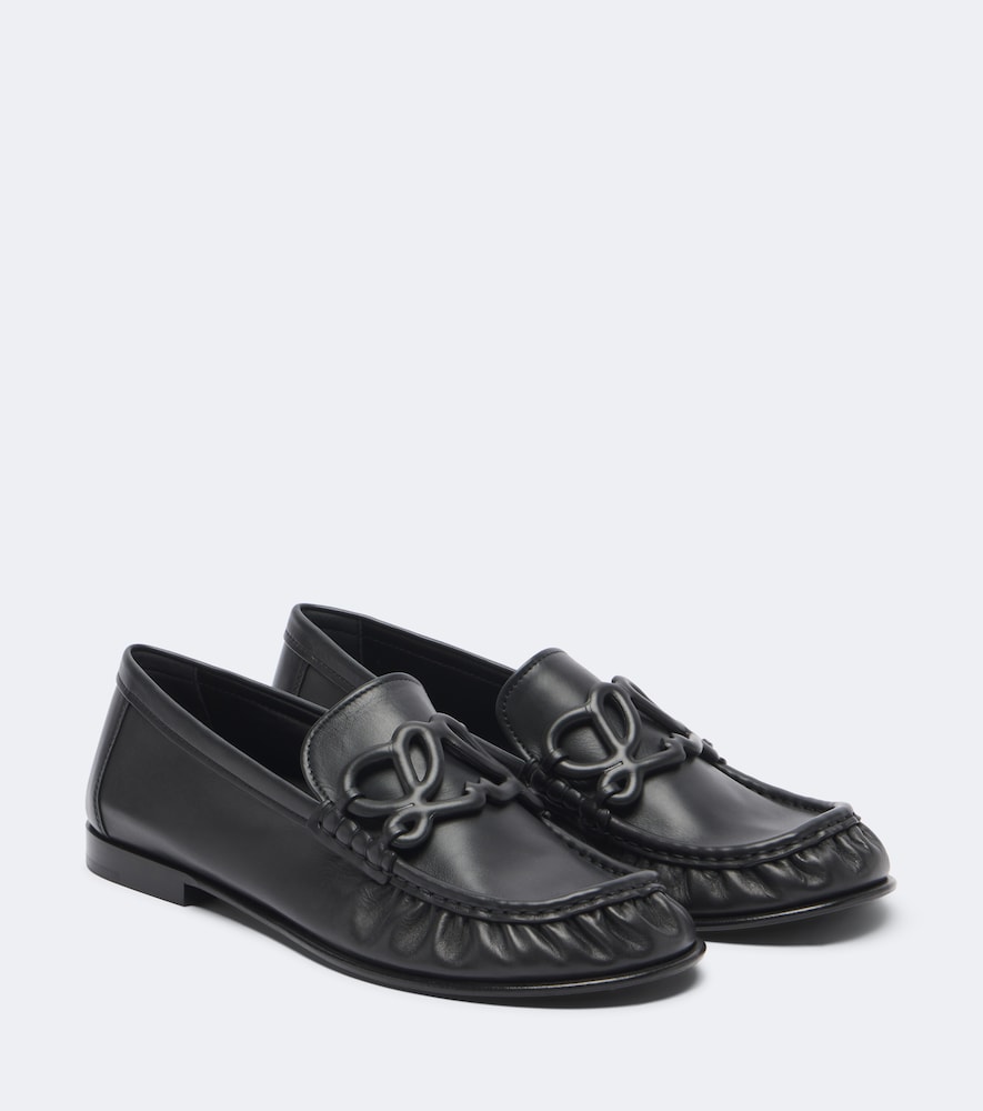 Mocassini Double L in pelle
