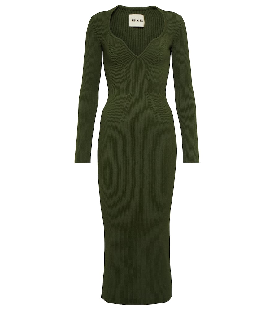 Khaite Alessandra ribbed-knit midi dress