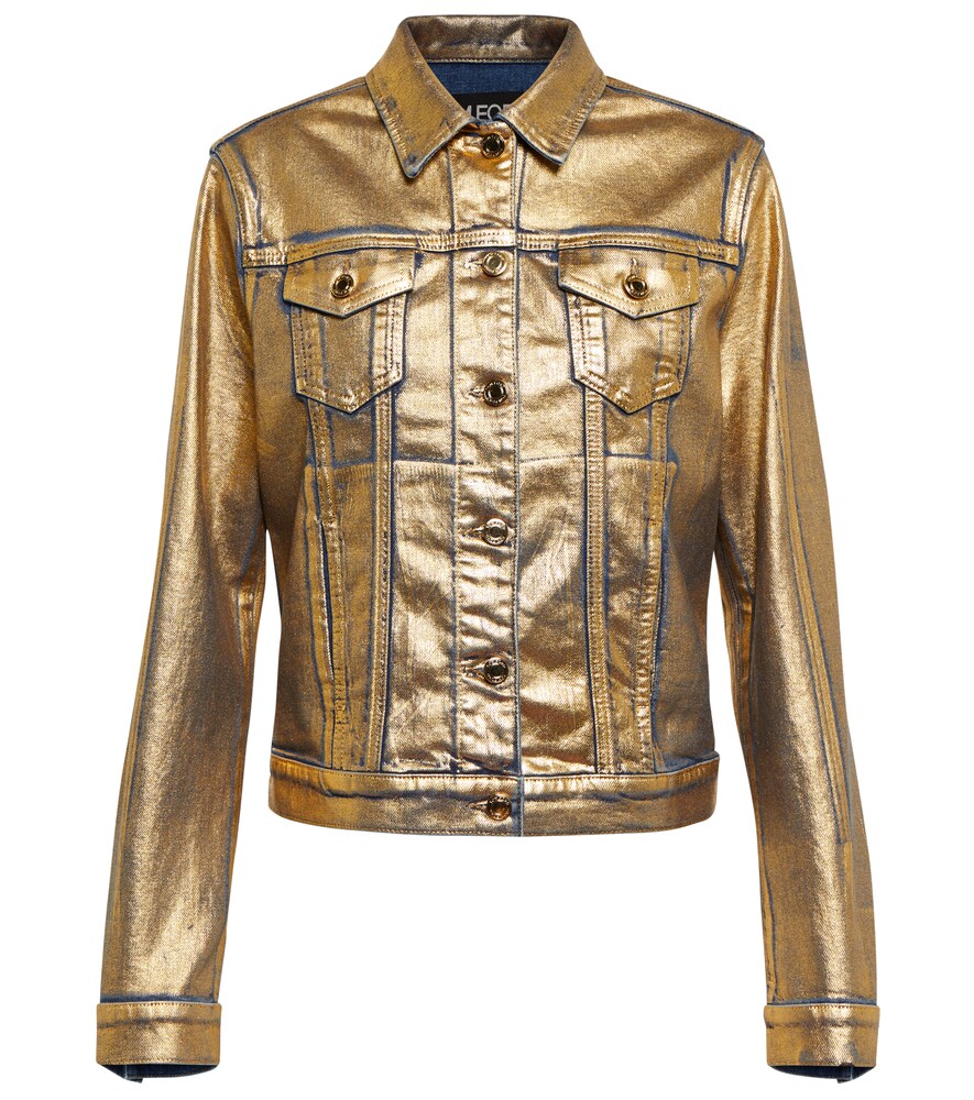 gold jean jacket