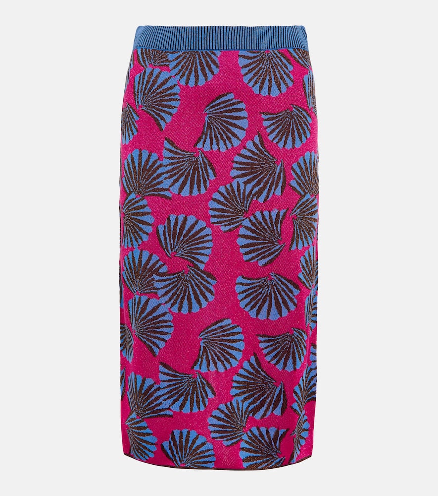 Diane von Furstenberg Hazel jacquard knit midi skirt