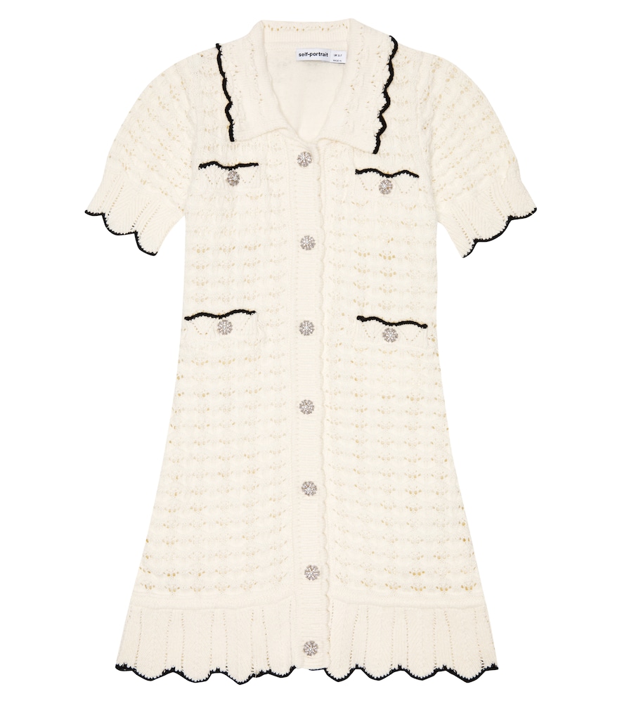 Self-portrait Kids' Little Girl's & Girl's Knit Mini Dress In Cream |  ModeSens