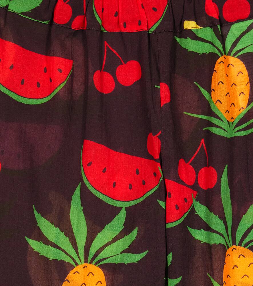 Mini Rodini Schlaghose Fruits Aus Baumwolle In Brown