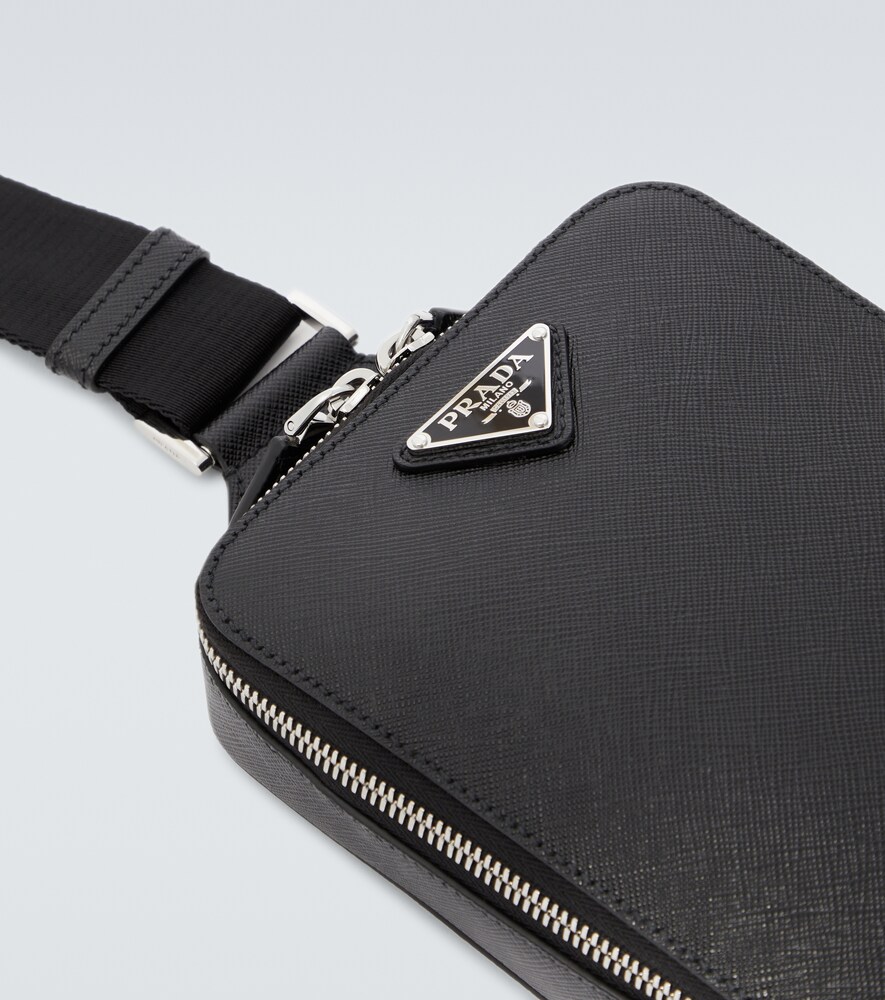  Prada Prada Logo Leather Shoulder Bag 
