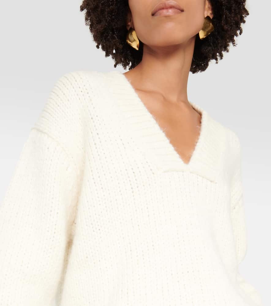 Tom Ford Alpaca And Wool-blend Sweater In White