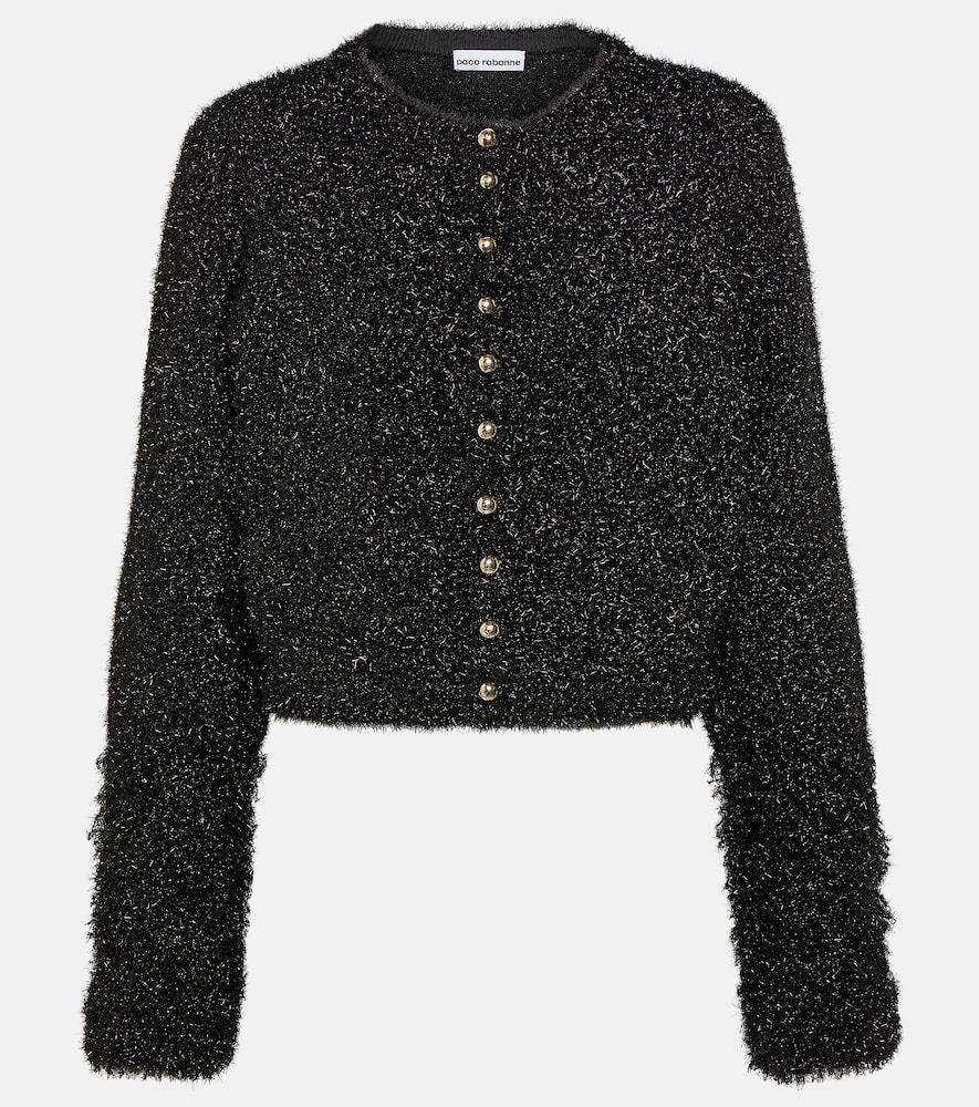 Rabanne Cardigan raccourci mtallis 594 €