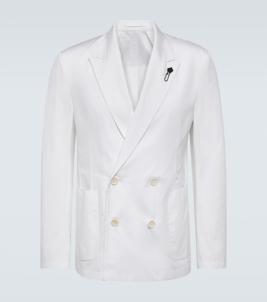 Lardini Double Breasted Cotton Blazer
