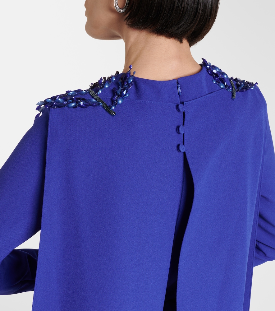  Safiyaa Safiyaa Ginevra Embellished Caped Gown 