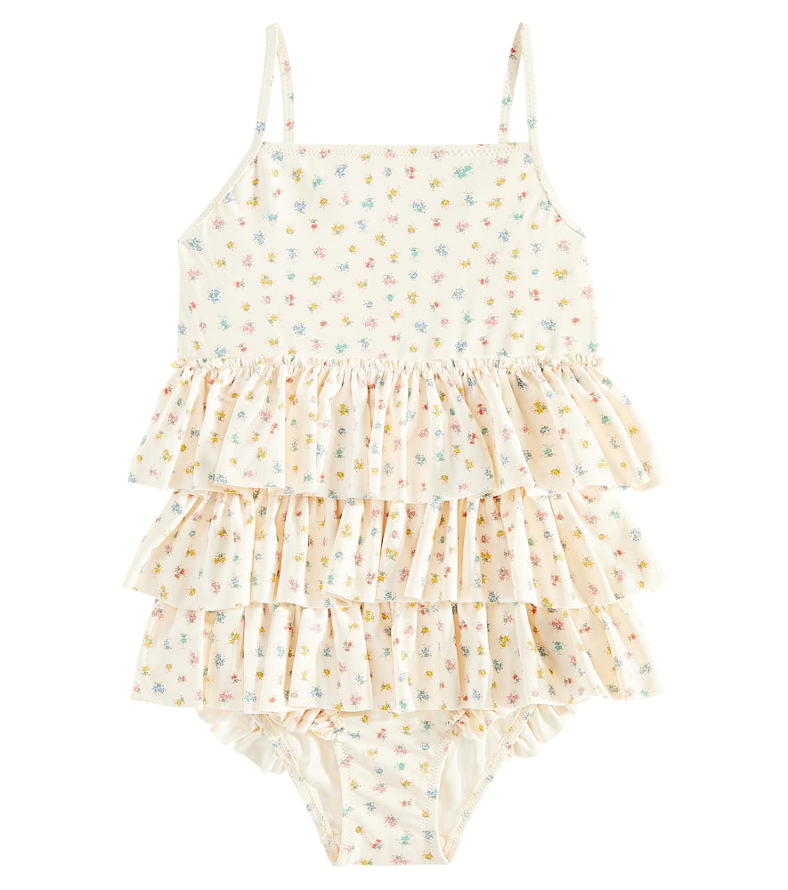 Konges Sløjd Manuca ruffled floral swimsuit