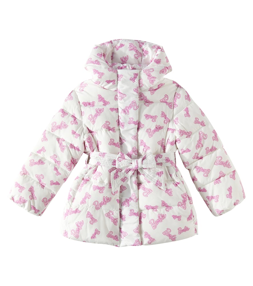 Monnalisa X Barbie Printed Puffer Jacket In White