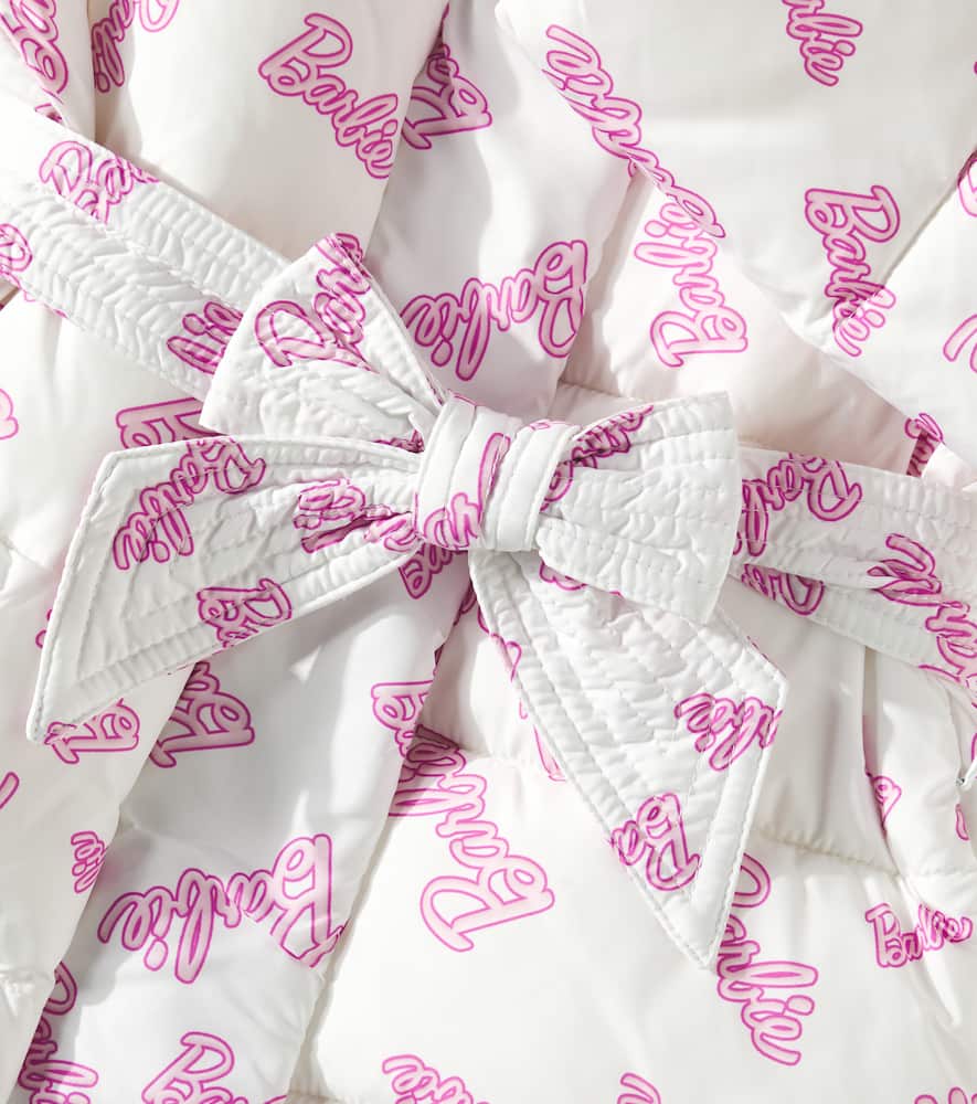 Monnalisa X Barbie Printed Puffer Jacket In White