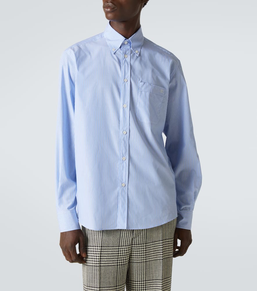 Valentino Camicia Maniche Lunghe Celeste In Blue