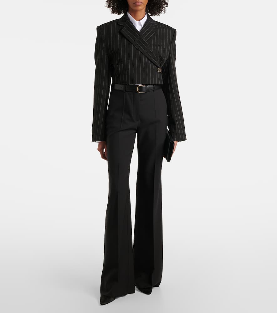 Sportmax Formia Flared Trousers In Black