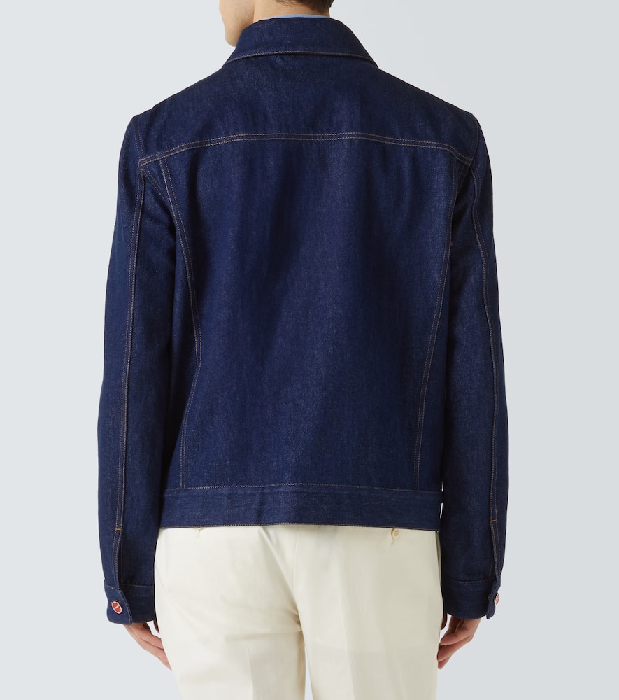 Shop Kiton Denim Jacket In Blau