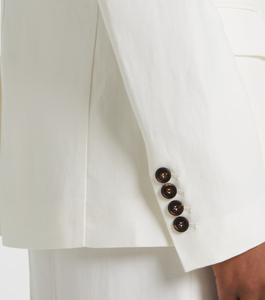 Brunello Cucinelli Single-breasted Blazer In Neutrals