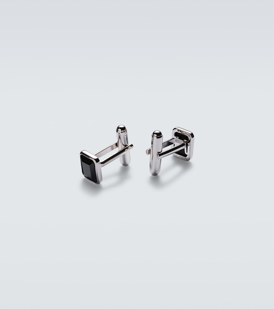  Mateo Mateo Sterling Silver Cufflinks With Onyx 