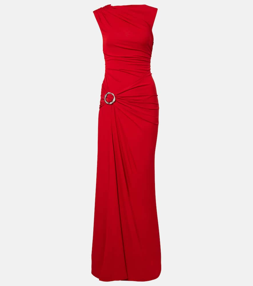 Blain gathered jersey gown