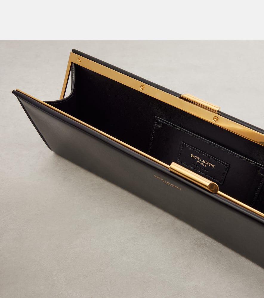 Saint Laurent Midnight Small Leather Clutch