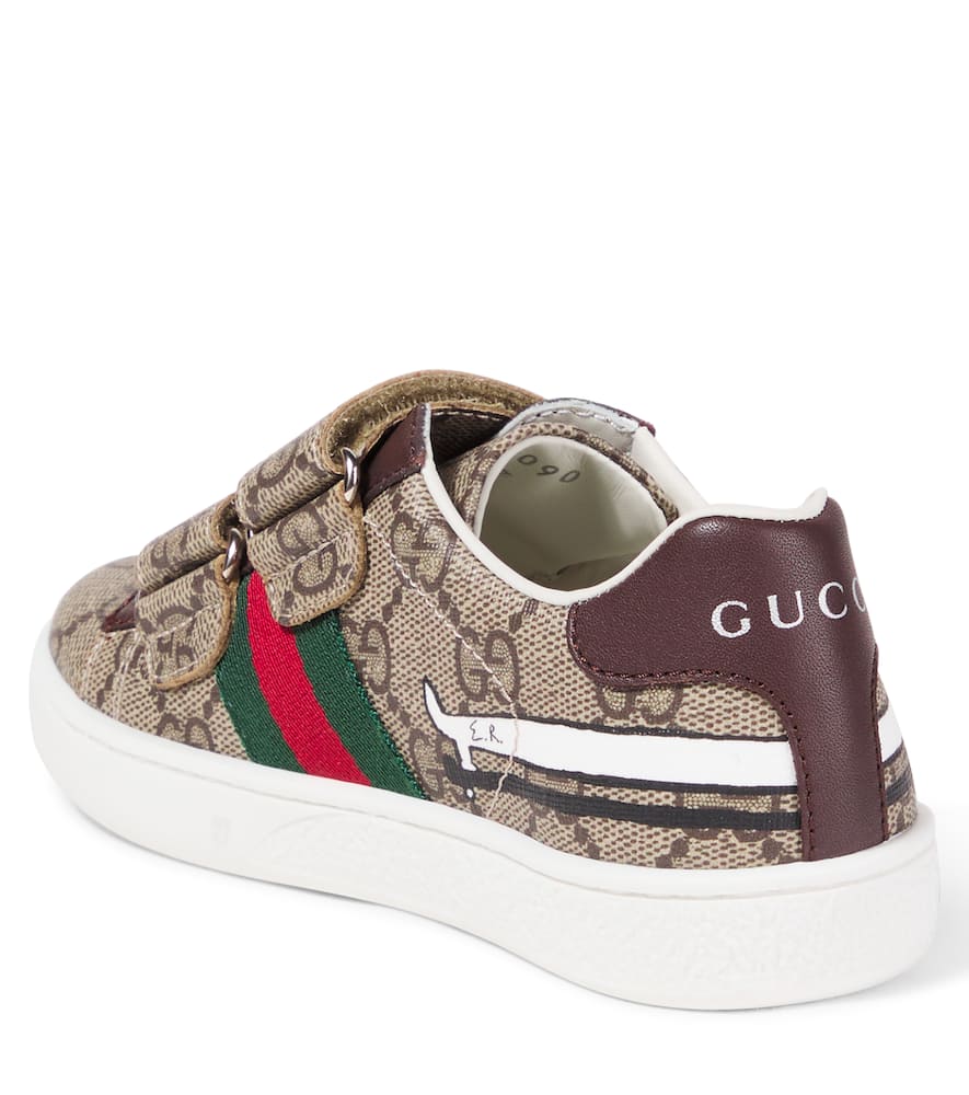Gucci X Euan Roberts Gg Canvas Web Sneakers In Brown