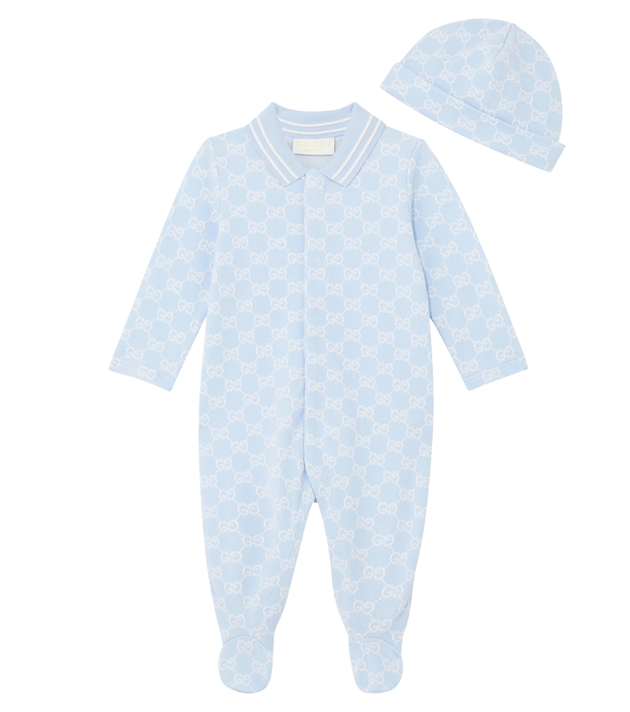 Gucci Kids Baby GG cotton bodysuit and beanie
