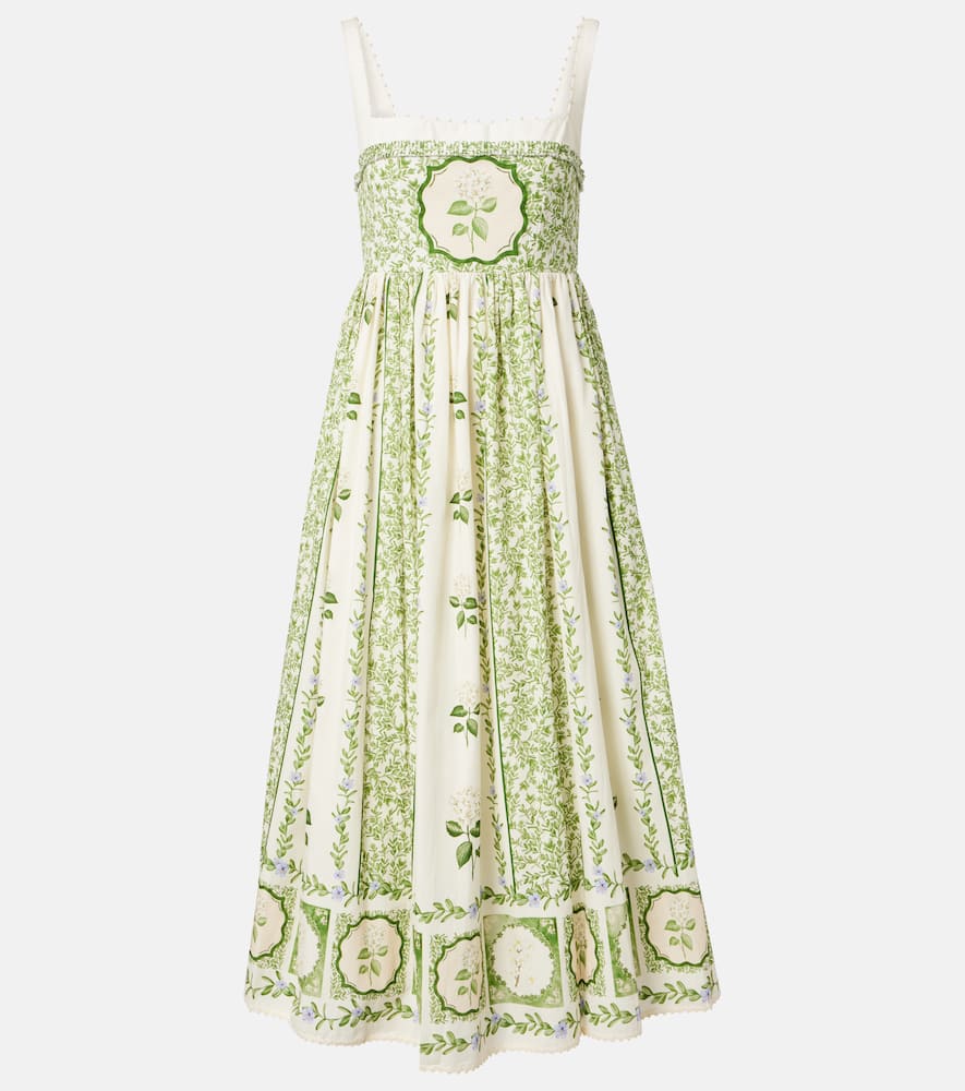 Barbara floral cotton midi dress