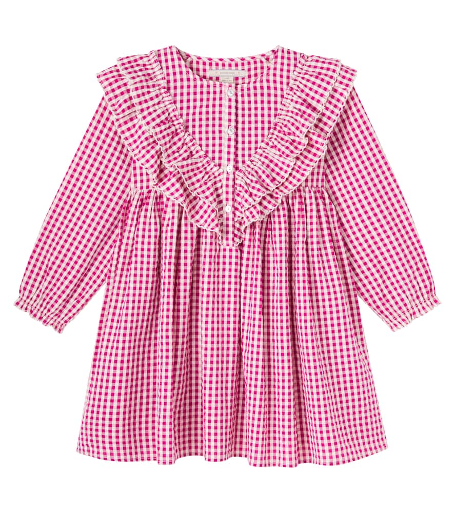 Konges Sløjd Kim Checked Cotton Dress In Pink
