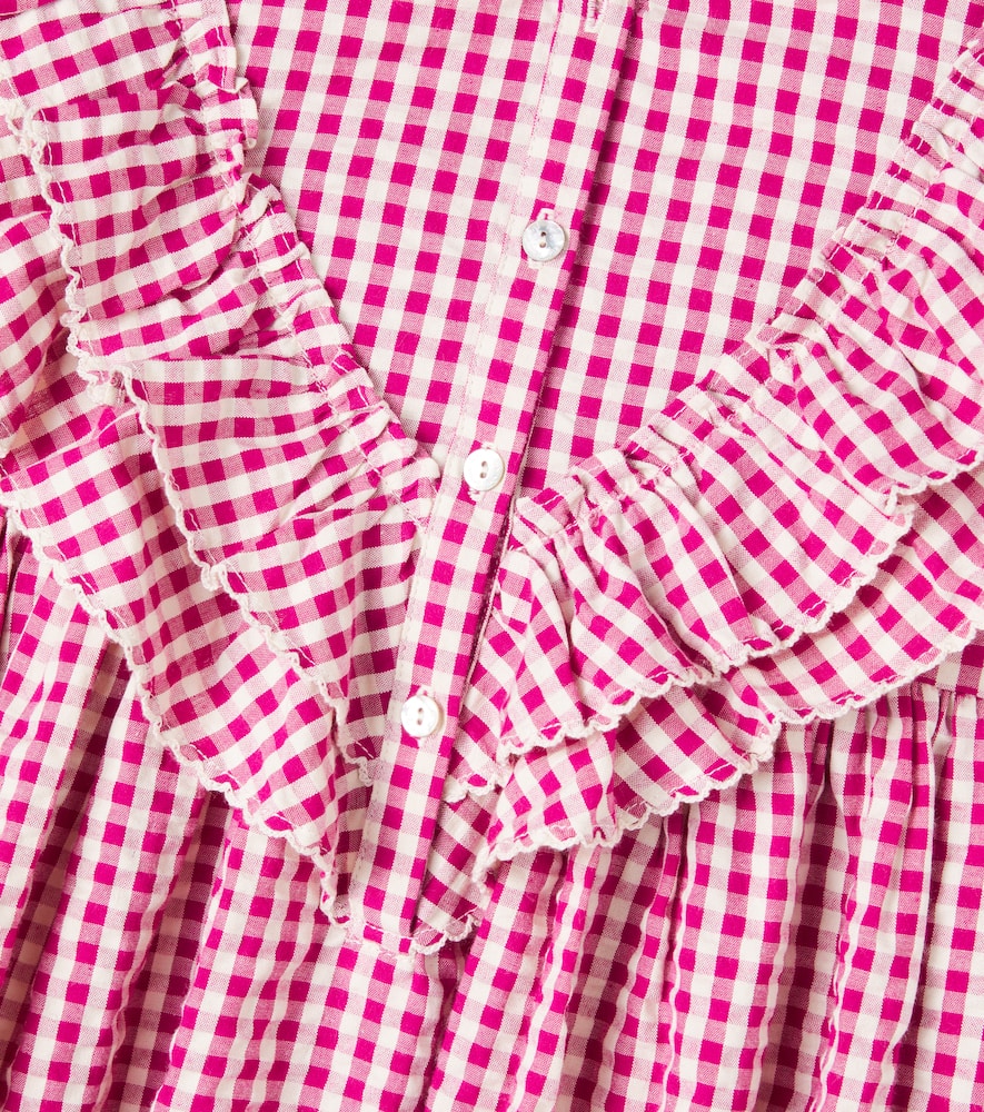 Konges Sløjd Kim Checked Cotton Dress In Pink