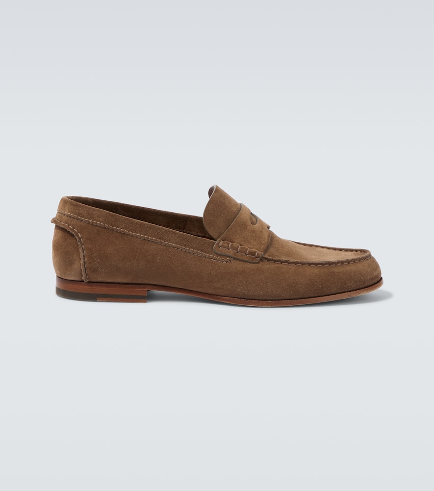 Heddon Flex suede penny loafers
