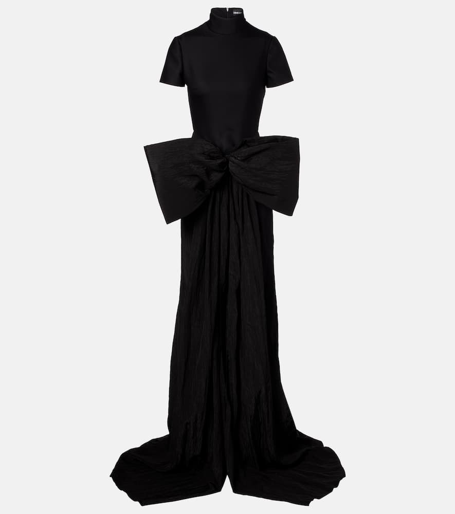 David Koma Bow-detail Gown In Black