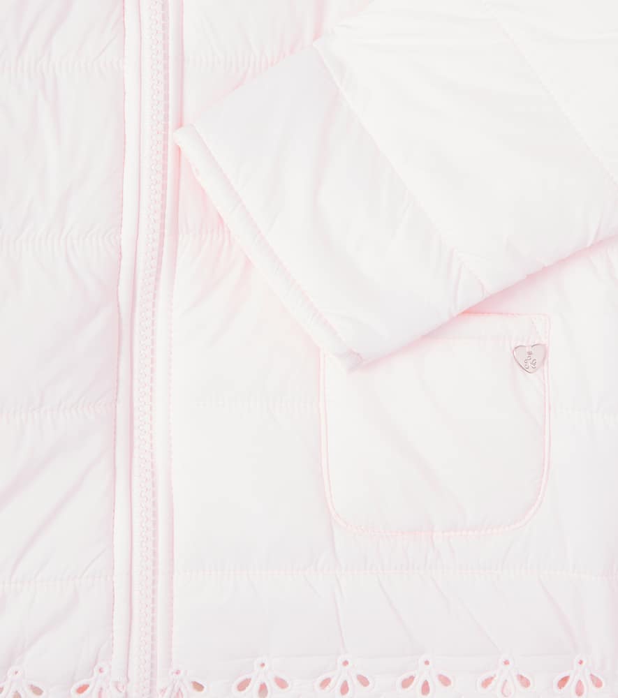 Tartine Et Chocolat Broderie Anglaise Puffer Jacket In White